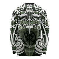 Personalised Maori Ngati Awa Long Sleeve Shirt Silver Fern Kowhaiwhai Art LT01 - Polynesian Pride