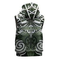 Personalised Maori Ngati Awa Sleeveless Hoodie Silver Fern Kowhaiwhai Art LT01 - Polynesian Pride