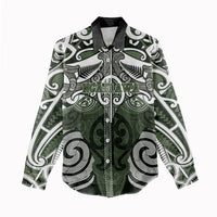 Personalised Maori Ngati Awa Women Casual Shirt Silver Fern Kowhaiwhai Art LT01 - Polynesian Pride