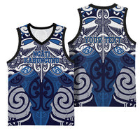 Personalised Maori Ngati Kahungunu Basketball Jersey Silver Fern Kowhaiwhai Art LT01 - Polynesian Pride