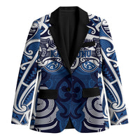 Personalised Maori Ngati Kahungunu Blazer Silver Fern Kowhaiwhai Art LT01 Unisex Blue - Polynesian Pride