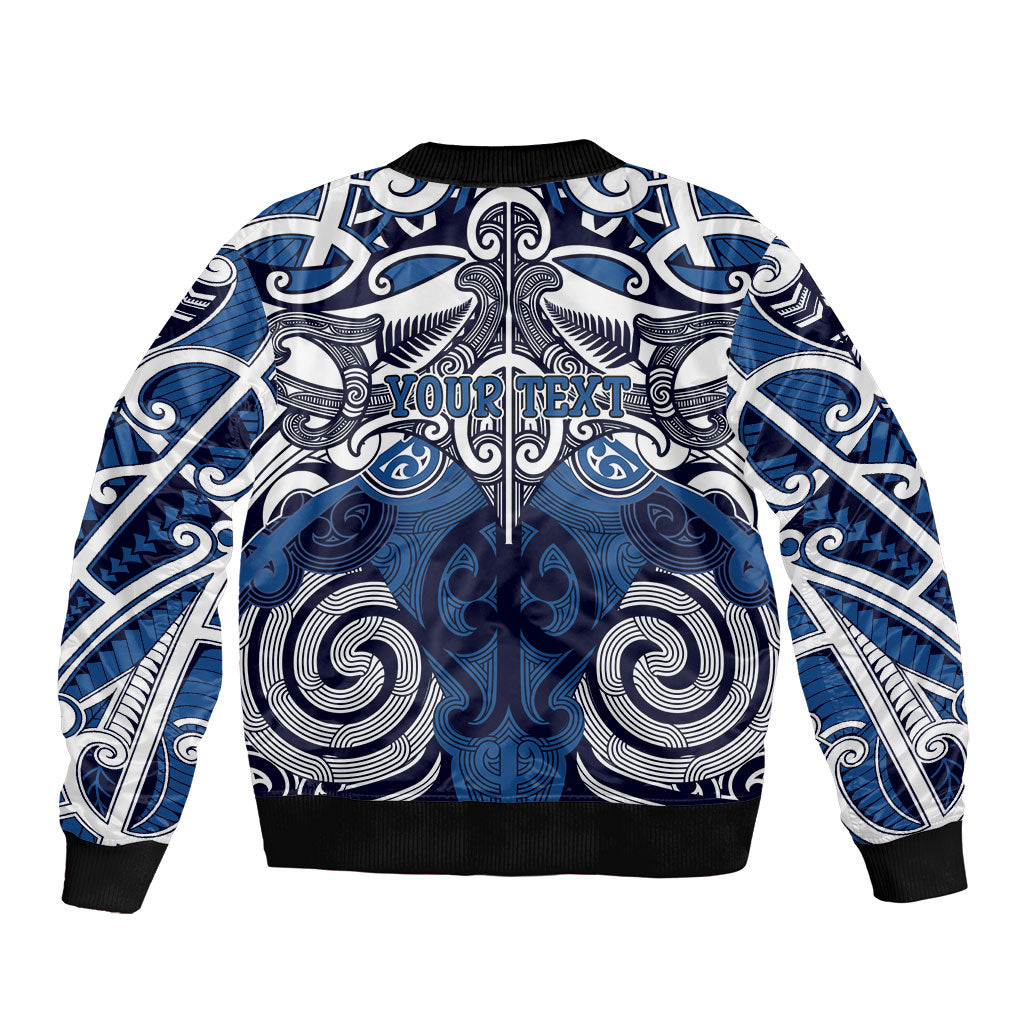 Personalised Maori Ngati Kahungunu Bomber Jacket Silver Fern Kowhaiwhai Art LT01 - Polynesian Pride