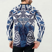 Personalised Maori Ngati Kahungunu Button Sweatshirt Silver Fern Kowhaiwhai Art LT01 - Polynesian Pride