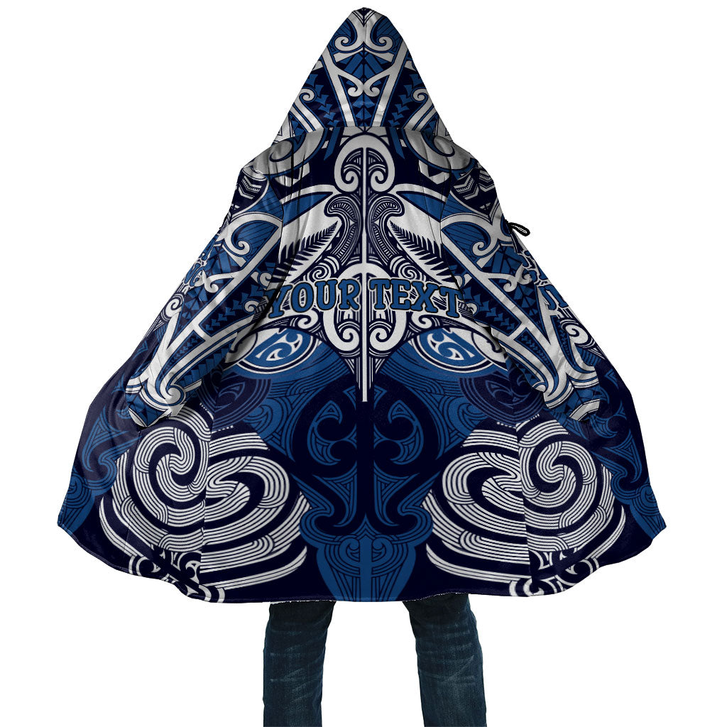 Personalised Maori Ngati Kahungunu Cloak Silver Fern Kowhaiwhai Art LT01 Unisex Blue - Polynesian Pride