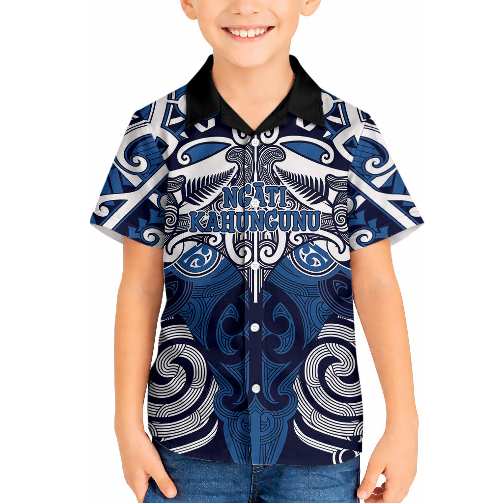 Personalised Maori Ngati Kahungunu Hawaiian Shirt Silver Fern Kowhaiwhai Art LT01 - Polynesian Pride