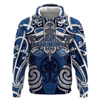 Personalised Maori Ngati Kahungunu Hoodie Silver Fern Kowhaiwhai Art LT01 Pullover Hoodie Blue - Polynesian Pride
