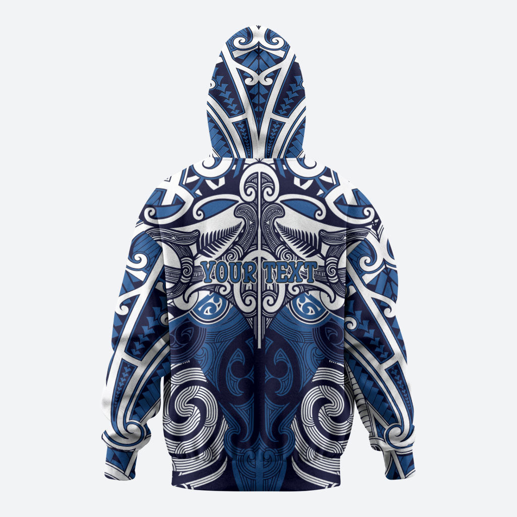 Personalised Maori Ngati Kahungunu Hoodie Silver Fern Kowhaiwhai Art LT01 - Polynesian Pride