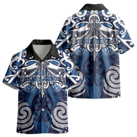 Personalised Maori Ngati Kahungunu Kid Hawaiian Shirt Silver Fern Kowhaiwhai Art LT01 - Polynesian Pride