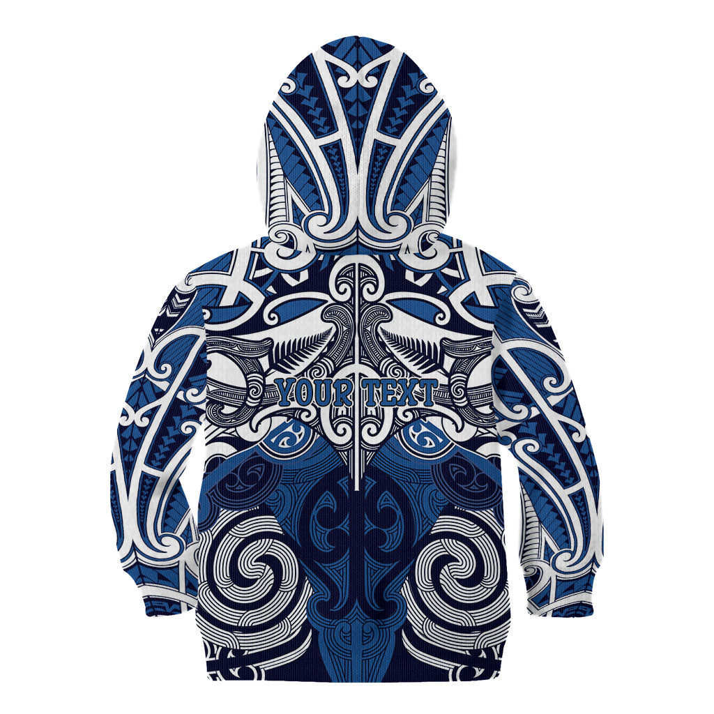 Personalised Maori Ngati Kahungunu Kid Hoodie Silver Fern Kowhaiwhai Art LT01 - Polynesian Pride