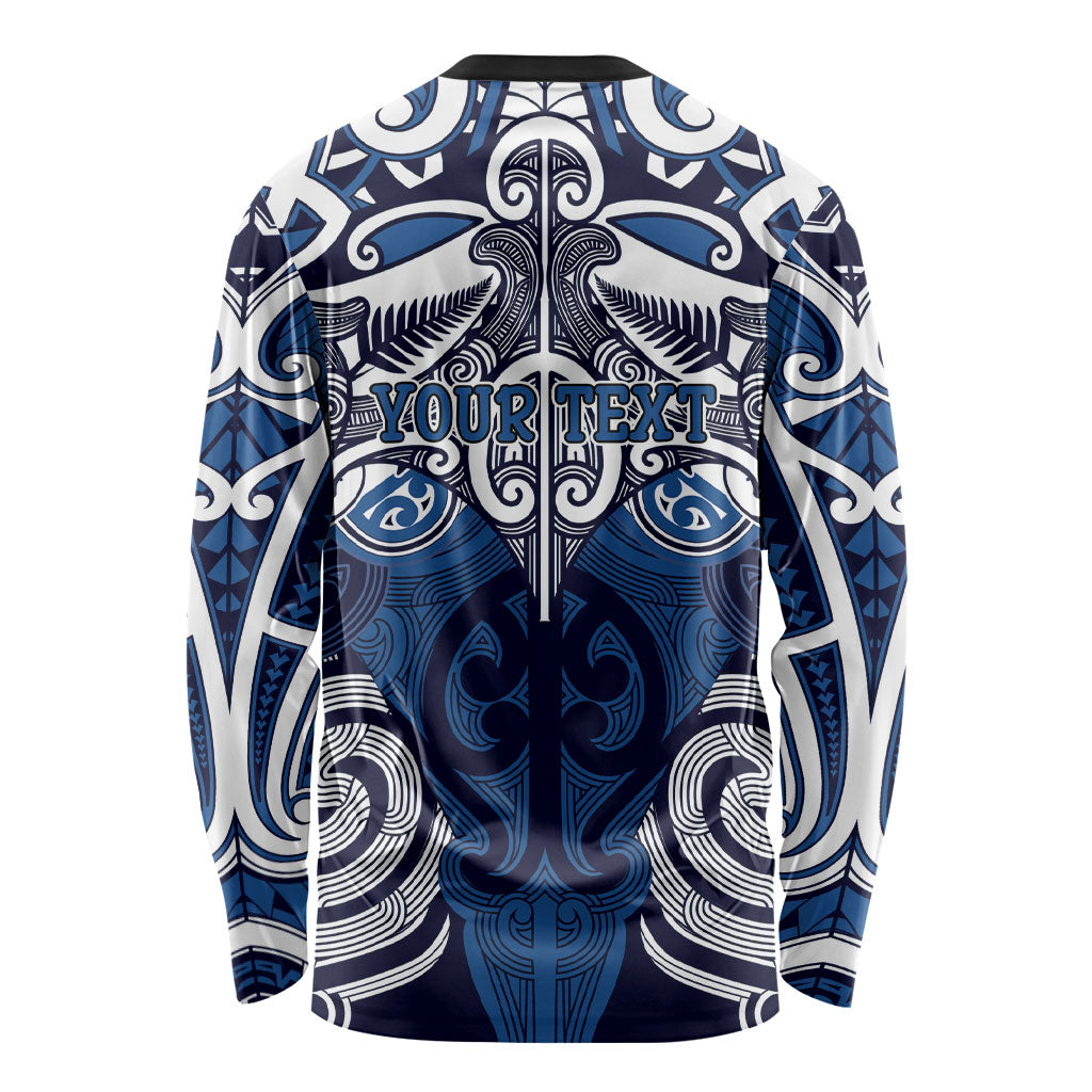Personalised Maori Ngati Kahungunu Long Sleeve Shirt Silver Fern Kowhaiwhai Art LT01 - Polynesian Pride