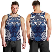 Personalised Maori Ngati Kahungunu Men Tank Top Silver Fern Kowhaiwhai Art LT01 - Polynesian Pride