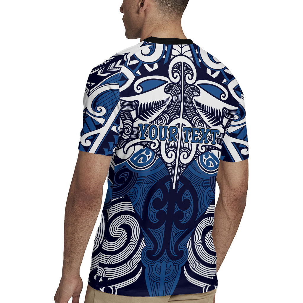 Personalised Maori Ngati Kahungunu Rugby Jersey Silver Fern Kowhaiwhai Art LT01 - Polynesian Pride