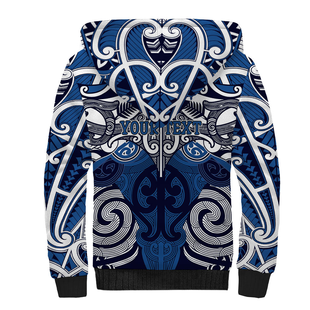 Personalised Maori Ngati Kahungunu Sherpa Hoodie Silver Fern Kowhaiwhai Art LT01 - Polynesian Pride