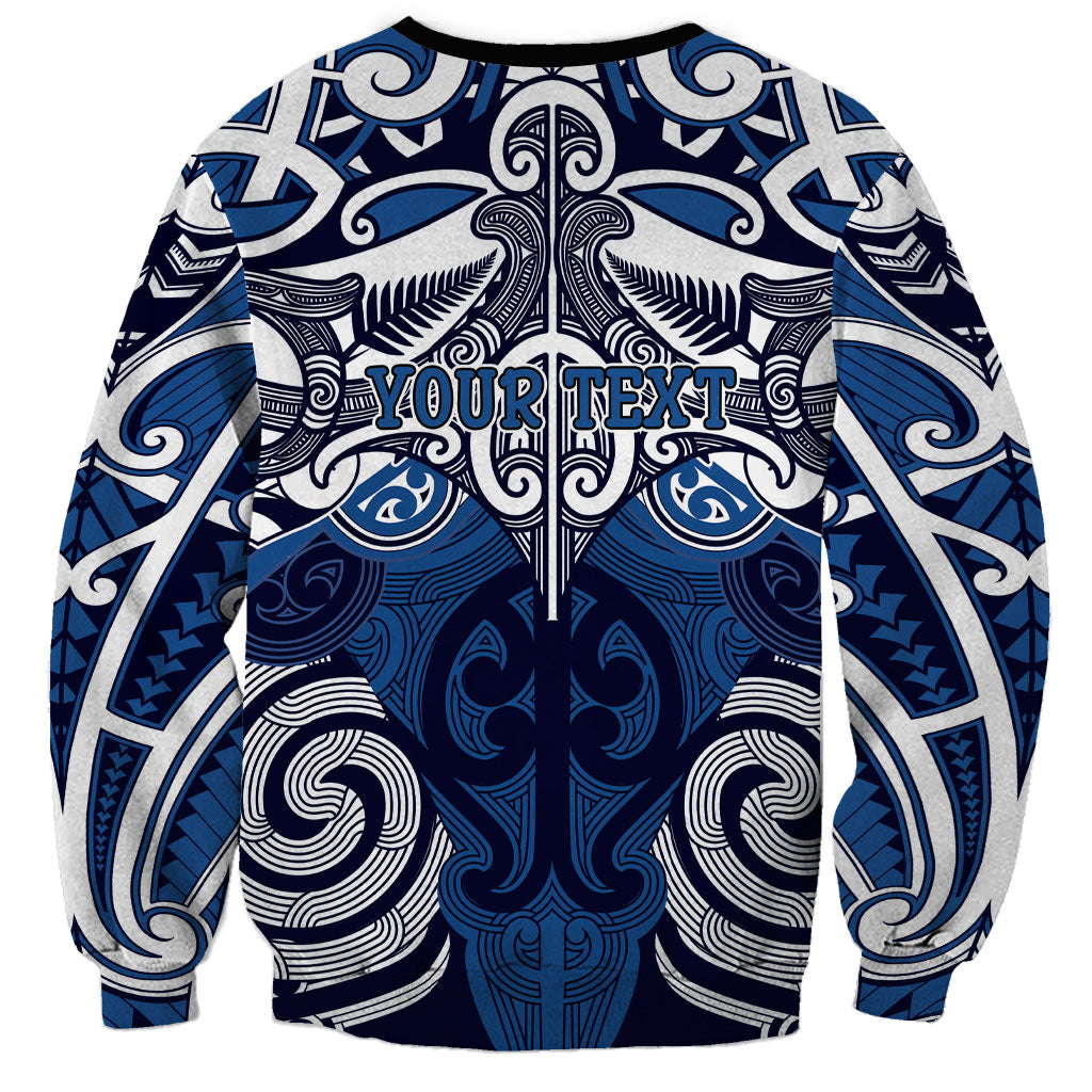 Personalised Maori Ngati Kahungunu Sweatshirt Silver Fern Kowhaiwhai Art LT01 - Polynesian Pride