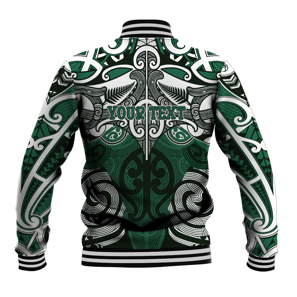 Personalised Maori Ngati Maniapoto Baseball Jacket Silver Fern Kowhaiwhai Art LT01 - Polynesian Pride
