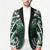 Personalised Maori Ngati Maniapoto Blazer Silver Fern Kowhaiwhai Art LT01 - Polynesian Pride