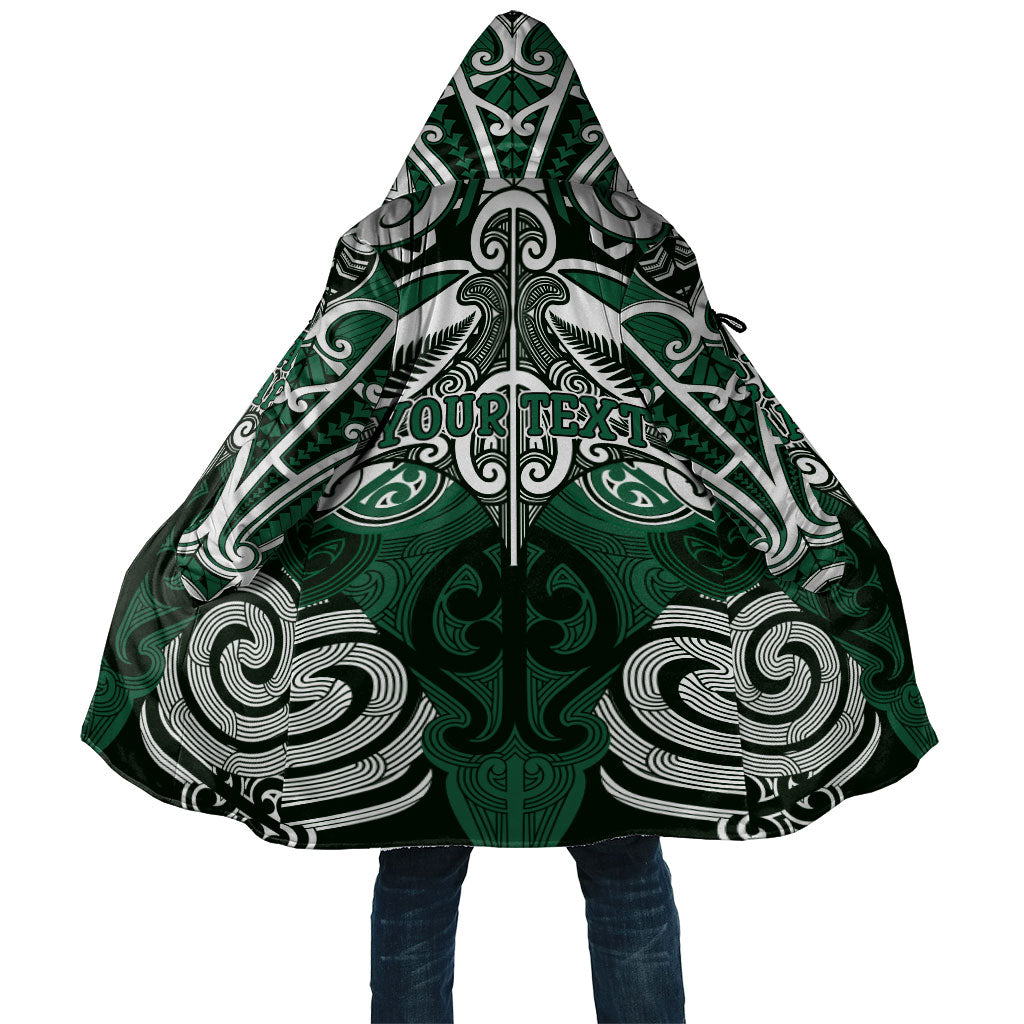 Personalised Maori Ngati Maniapoto Cloak Silver Fern Kowhaiwhai Art LT01 Unisex Green - Polynesian Pride