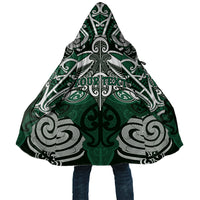 Personalised Maori Ngati Maniapoto Cloak Silver Fern Kowhaiwhai Art LT01 Unisex Green - Polynesian Pride