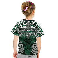 Personalised Maori Ngati Maniapoto Kid T Shirt Silver Fern Kowhaiwhai Art LT01 - Polynesian Pride