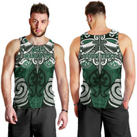 Personalised Maori Ngati Maniapoto Men Tank Top Silver Fern Kowhaiwhai Art LT01 - Polynesian Pride