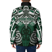 Personalised Maori Ngati Maniapoto Padded Jacket Silver Fern Kowhaiwhai Art LT01 - Polynesian Pride