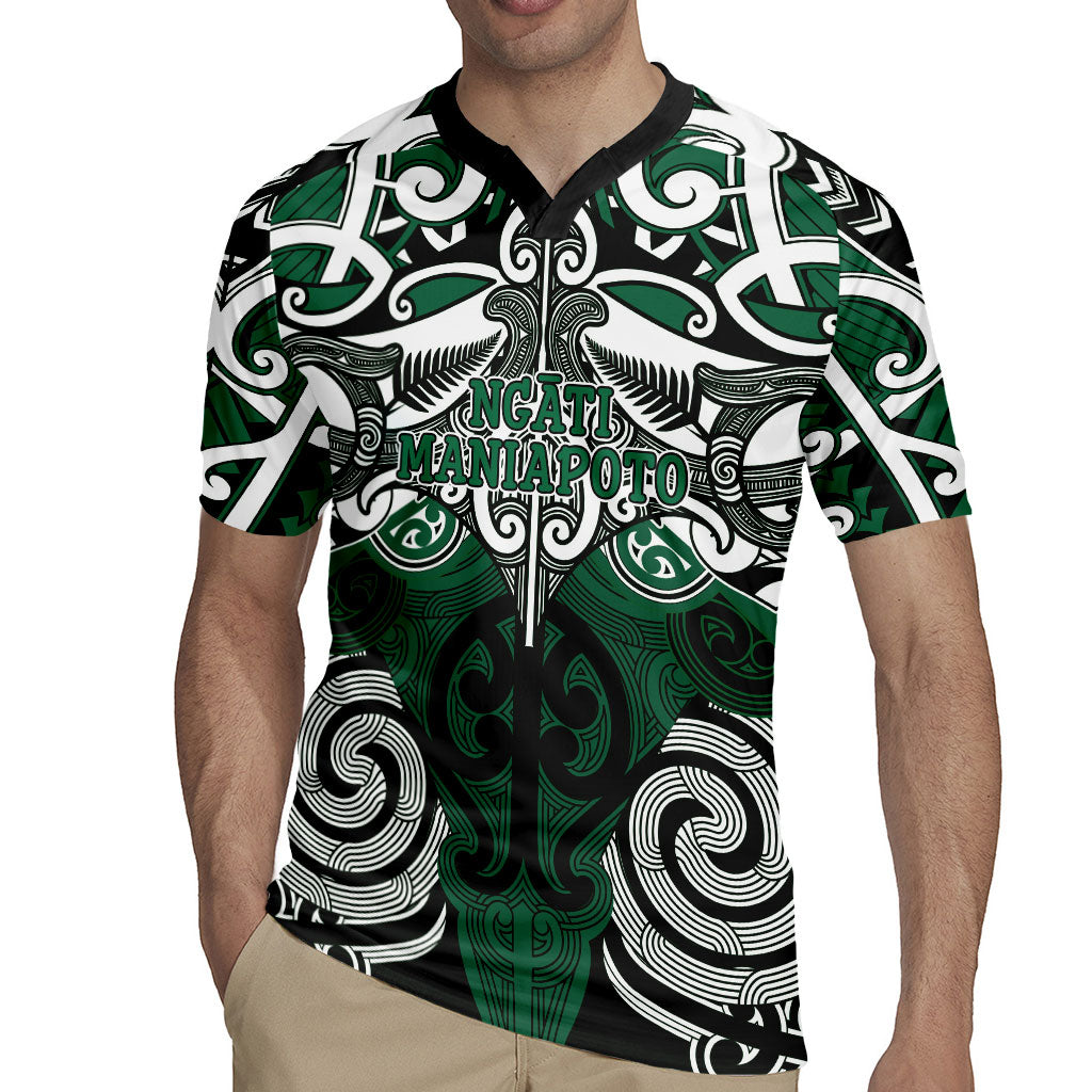 Personalised Maori Ngati Maniapoto Rugby Jersey Silver Fern Kowhaiwhai Art LT01 - Polynesian Pride