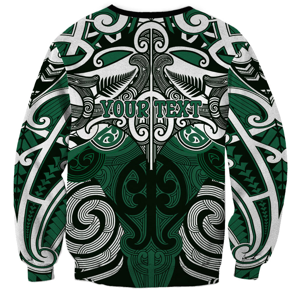 Personalised Maori Ngati Maniapoto Sweatshirt Silver Fern Kowhaiwhai Art LT01 - Polynesian Pride