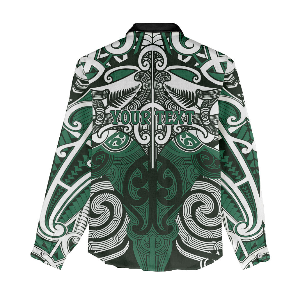 Personalised Maori Ngati Maniapoto Women Casual Shirt Silver Fern Kowhaiwhai Art LT01 - Polynesian Pride
