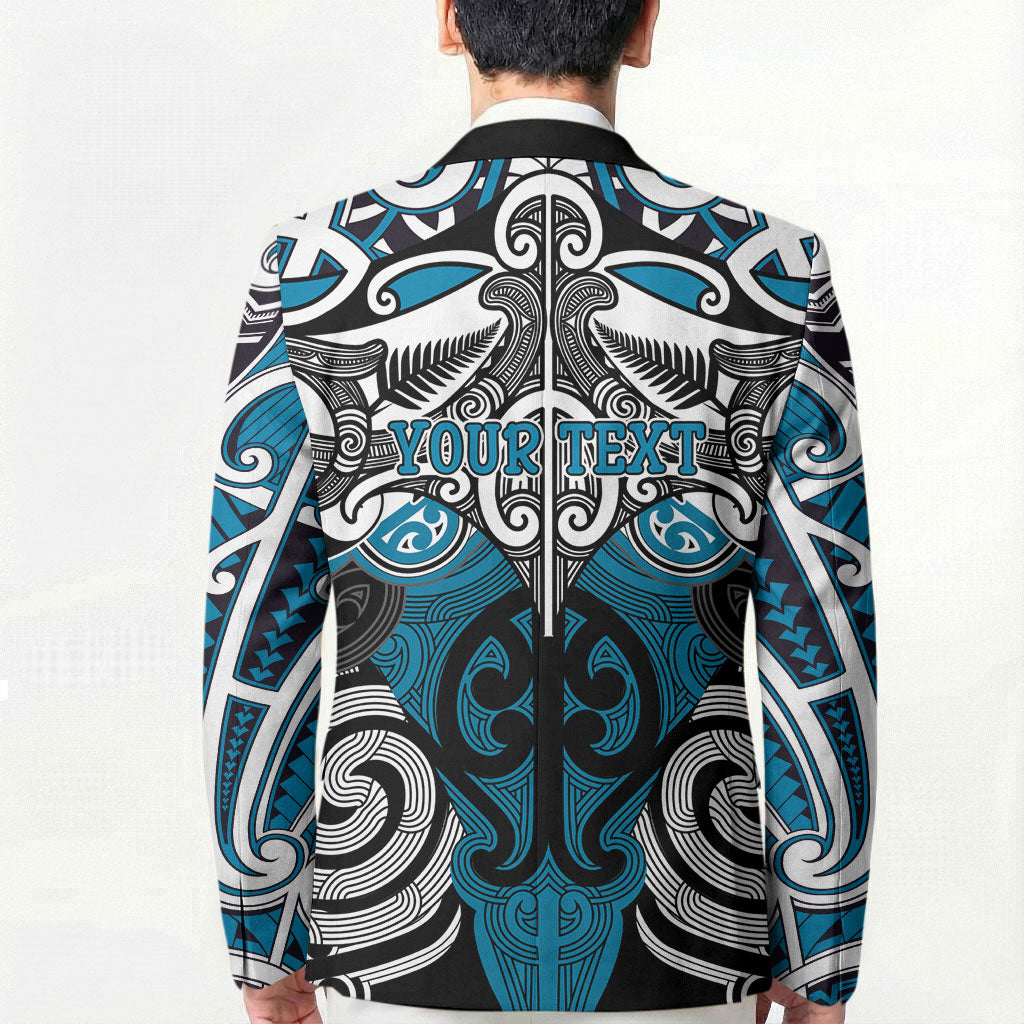 Personalised Maori Ngati Porou Blazer Silver Fern Kowhaiwhai Art LT01 - Polynesian Pride