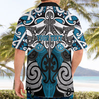 Personalised Maori Ngati Porou Hawaiian Shirt Silver Fern Kowhaiwhai Art LT01 - Polynesian Pride