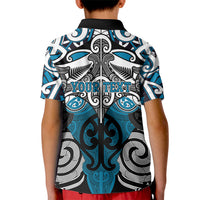 Personalised Maori Ngati Porou Kid Polo Shirt Silver Fern Kowhaiwhai Art LT01 - Polynesian Pride
