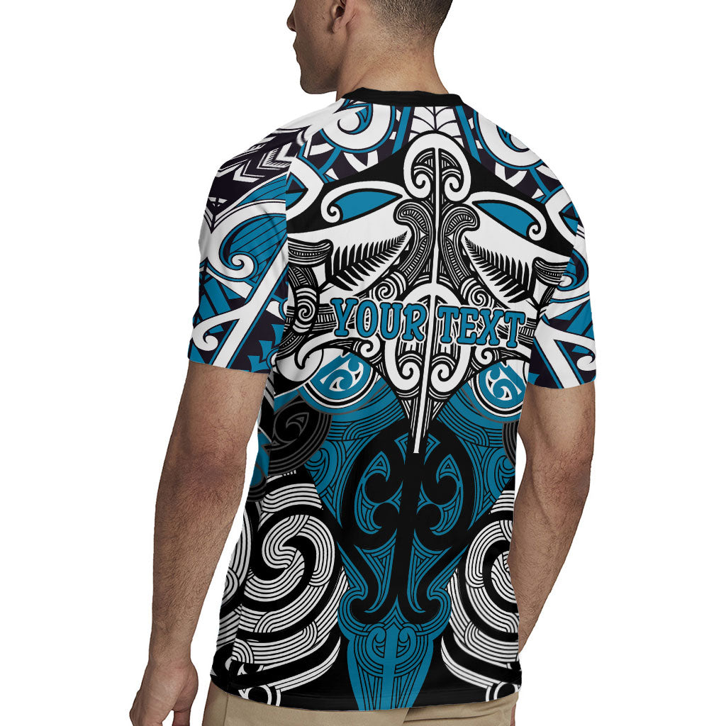 Personalised Maori Ngati Porou Rugby Jersey Silver Fern Kowhaiwhai Art LT01 - Polynesian Pride