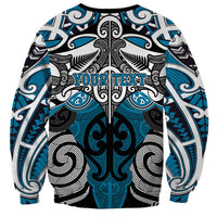 Personalised Maori Ngati Porou Sweatshirt Silver Fern Kowhaiwhai Art LT01 - Polynesian Pride