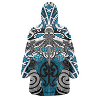 Personalised Maori Ngati Porou Wearable Blanket Hoodie Silver Fern Kowhaiwhai Art LT01 - Polynesian Pride