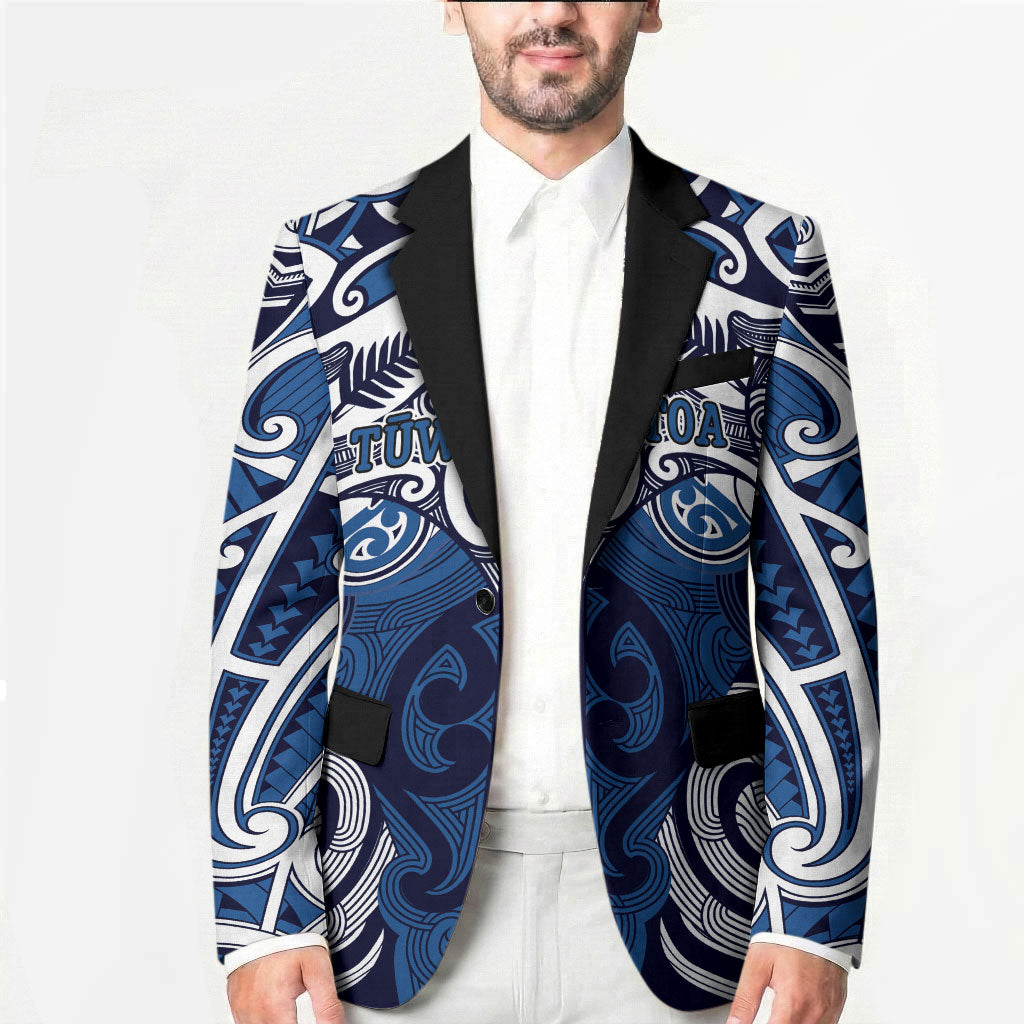 Personalised Maori Ngati Tuwharetoa Blazer Silver Fern Kowhaiwhai Art LT01 - Polynesian Pride