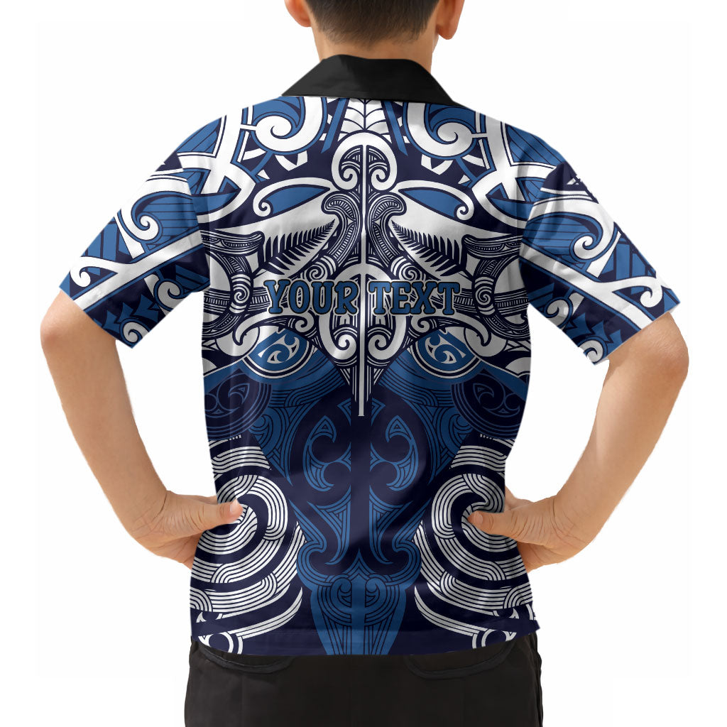 Personalised Maori Ngati Tuwharetoa Hawaiian Shirt Silver Fern Kowhaiwhai Art LT01 - Polynesian Pride