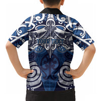 Personalised Maori Ngati Tuwharetoa Hawaiian Shirt Silver Fern Kowhaiwhai Art LT01 - Polynesian Pride