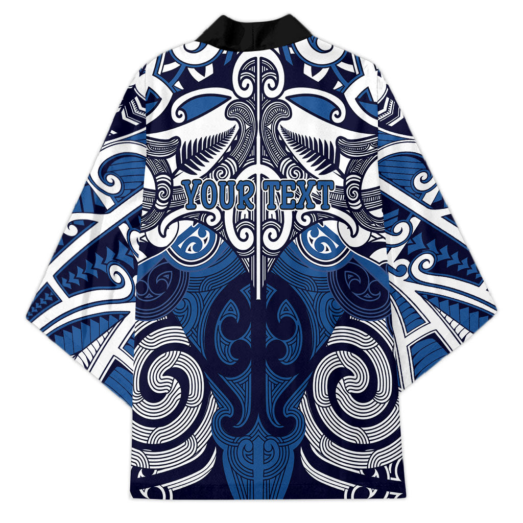 Personalised Maori Ngati Tuwharetoa Kimono Silver Fern Kowhaiwhai Art LT01 - Polynesian Pride