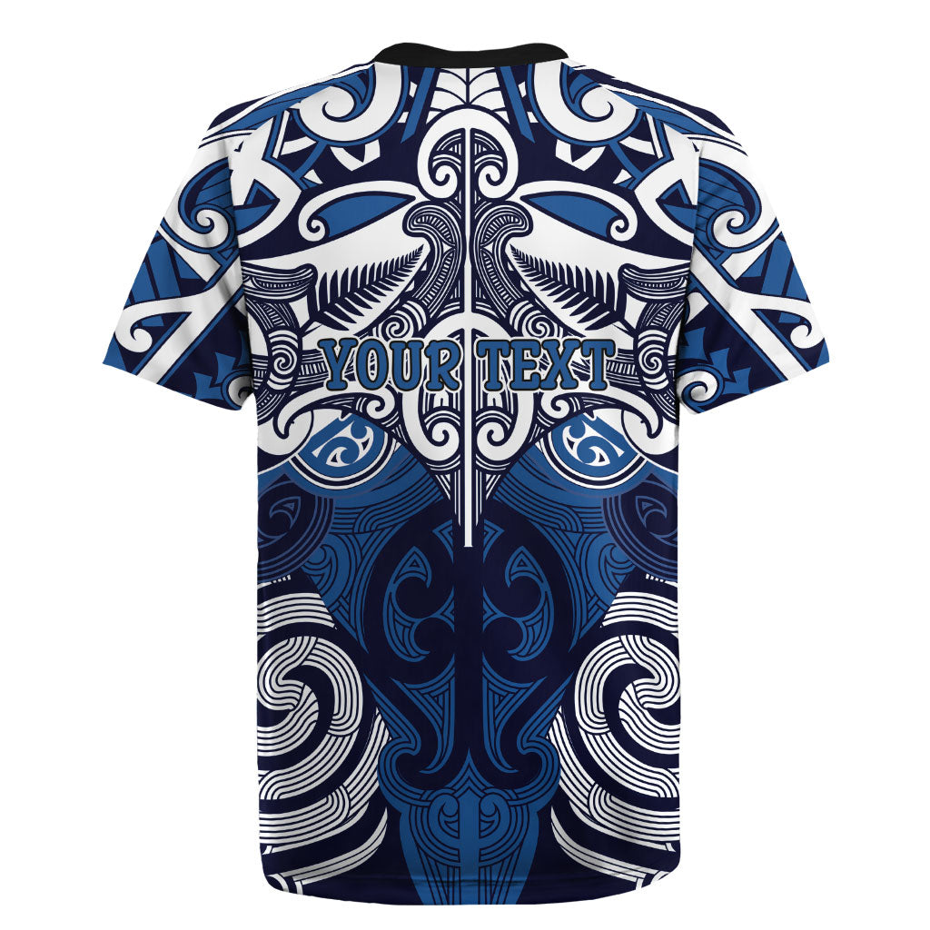 Personalised Maori Ngati Tuwharetoa Rugby Jersey Silver Fern Kowhaiwhai Art LT01 - Polynesian Pride