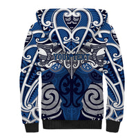Personalised Maori Ngati Tuwharetoa Sherpa Hoodie Silver Fern Kowhaiwhai Art LT01 - Polynesian Pride