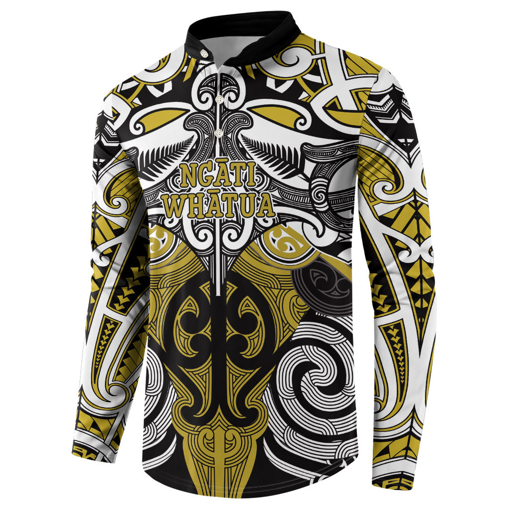 Personalised Maori Ngati Whatua Button Sweatshirt Silver Fern Kowhaiwhai Art LT01 - Polynesian Pride