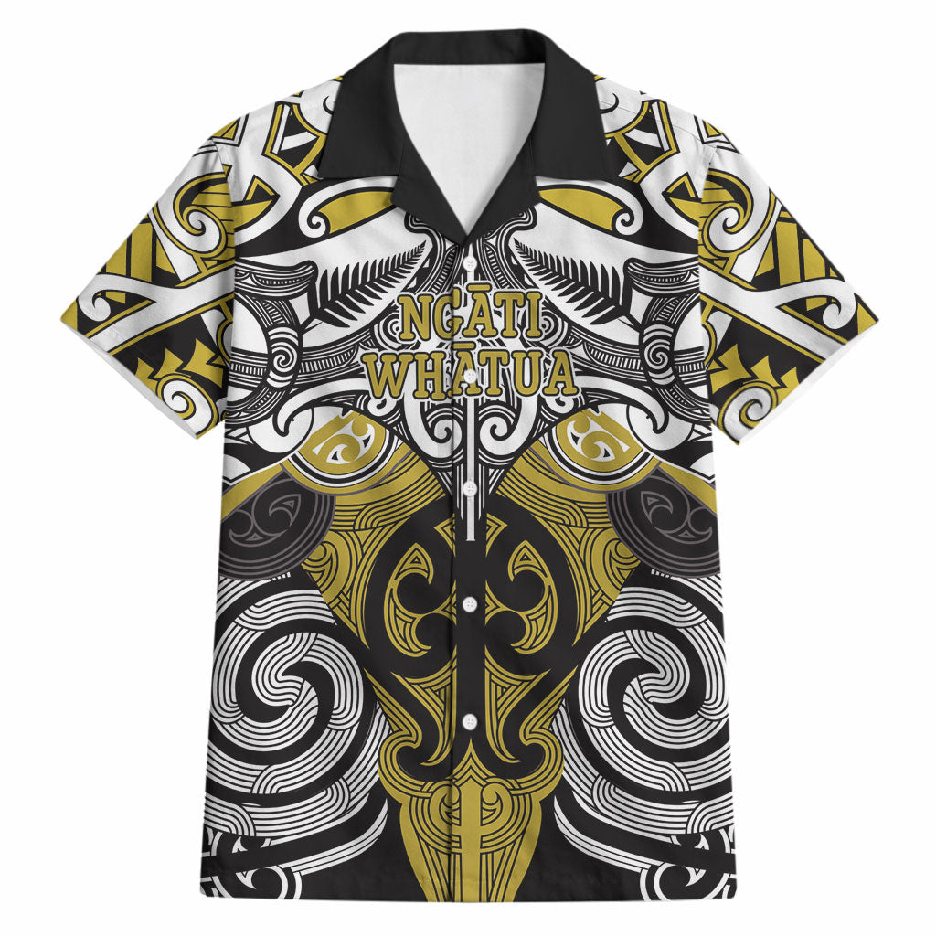 Personalised Maori Ngati Whatua Hawaiian Shirt Silver Fern Kowhaiwhai Art LT01 Yellow - Polynesian Pride