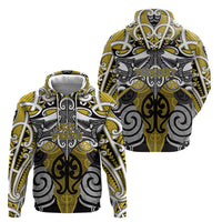 Personalised Maori Ngati Whatua Hoodie Silver Fern Kowhaiwhai Art LT01 - Polynesian Pride