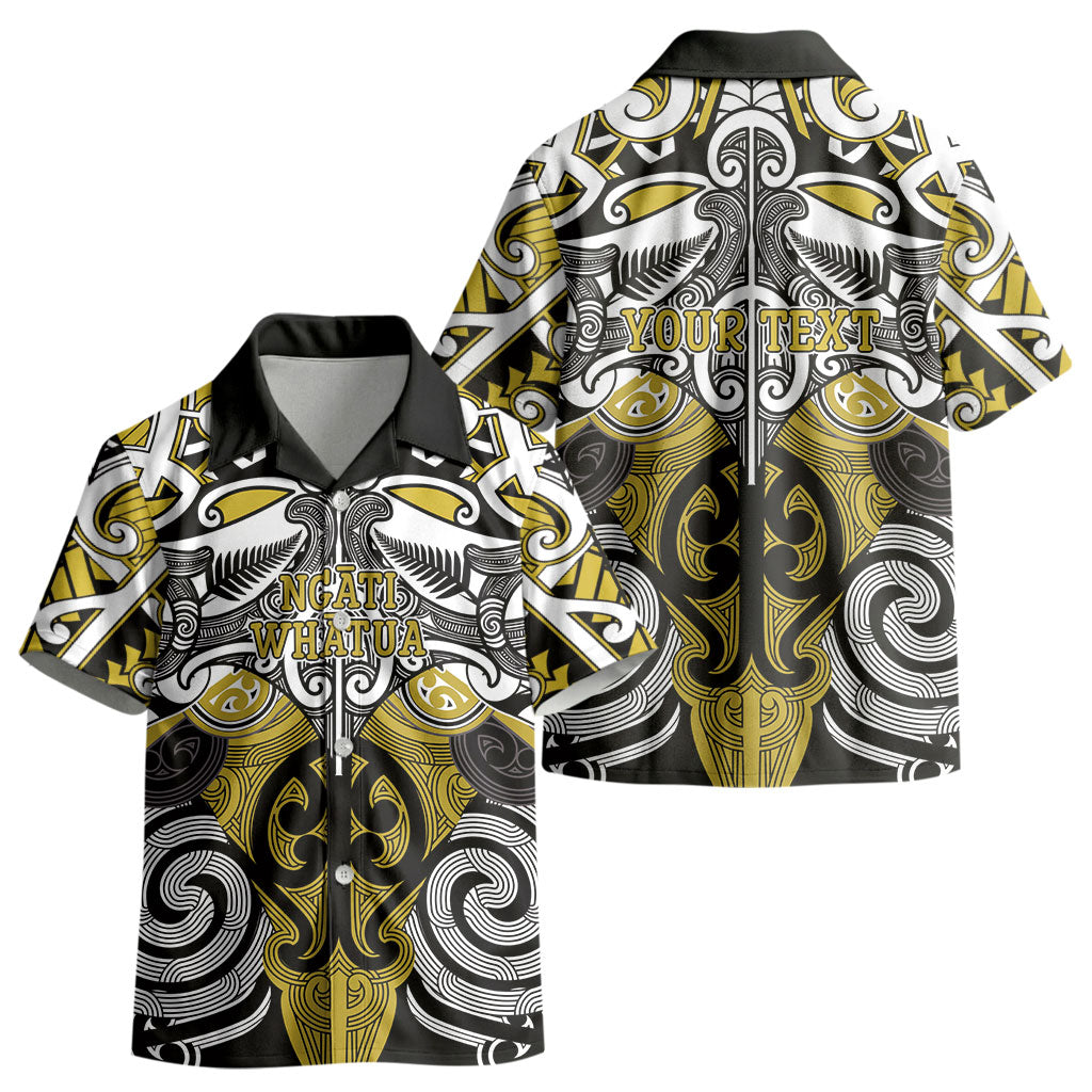 Personalised Maori Ngati Whatua Kid Hawaiian Shirt Silver Fern Kowhaiwhai Art LT01 - Polynesian Pride