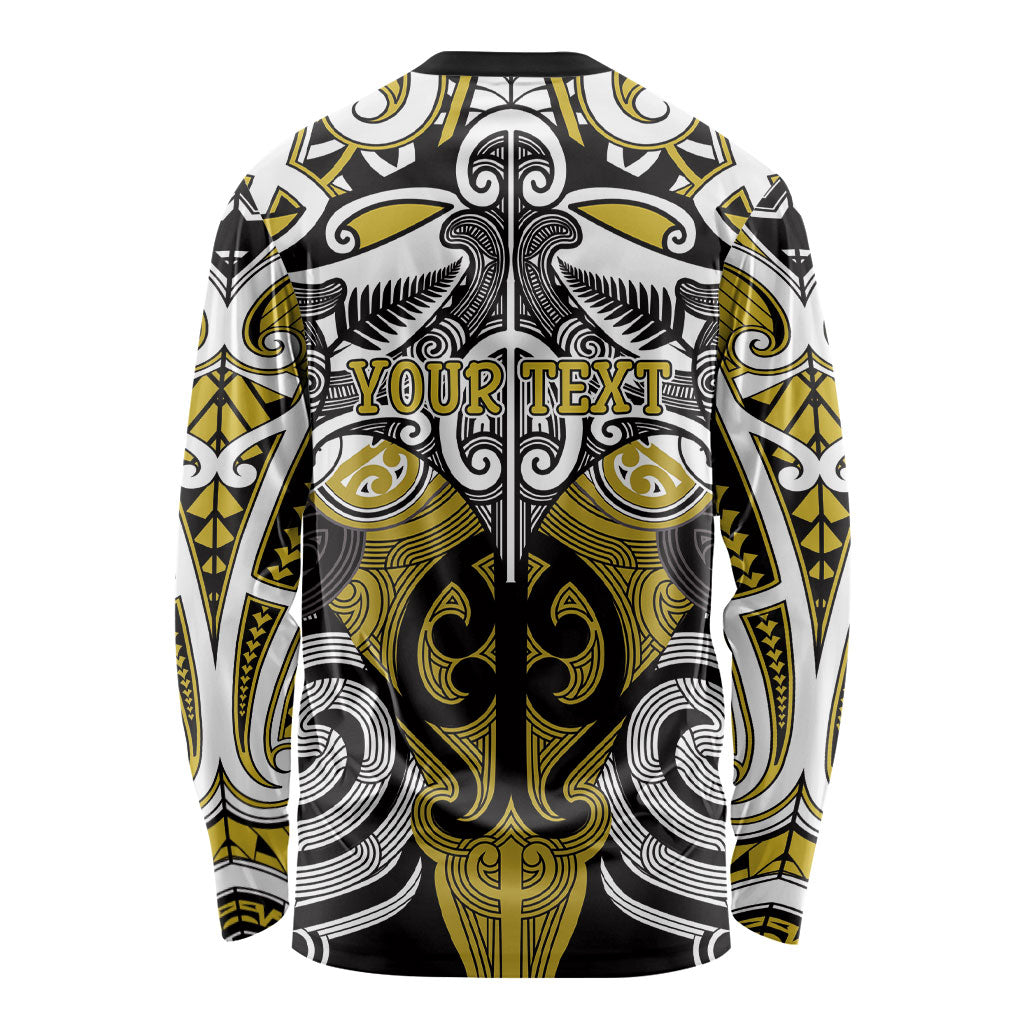 Personalised Maori Ngati Whatua Long Sleeve Shirt Silver Fern Kowhaiwhai Art LT01 - Polynesian Pride