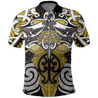 Personalised Maori Ngati Whatua Polo Shirt Silver Fern Kowhaiwhai Art LT01 Yellow - Polynesian Pride