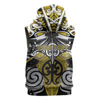 Personalised Maori Ngati Whatua Sleeveless Hoodie Silver Fern Kowhaiwhai Art LT01 - Polynesian Pride