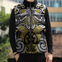 Personalised Maori Ngati Whatua Sleeveless Puffer Jacket Silver Fern Kowhaiwhai Art LT01 - Polynesian Pride
