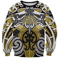 Personalised Maori Ngati Whatua Sweatshirt Silver Fern Kowhaiwhai Art LT01 Unisex Yellow - Polynesian Pride