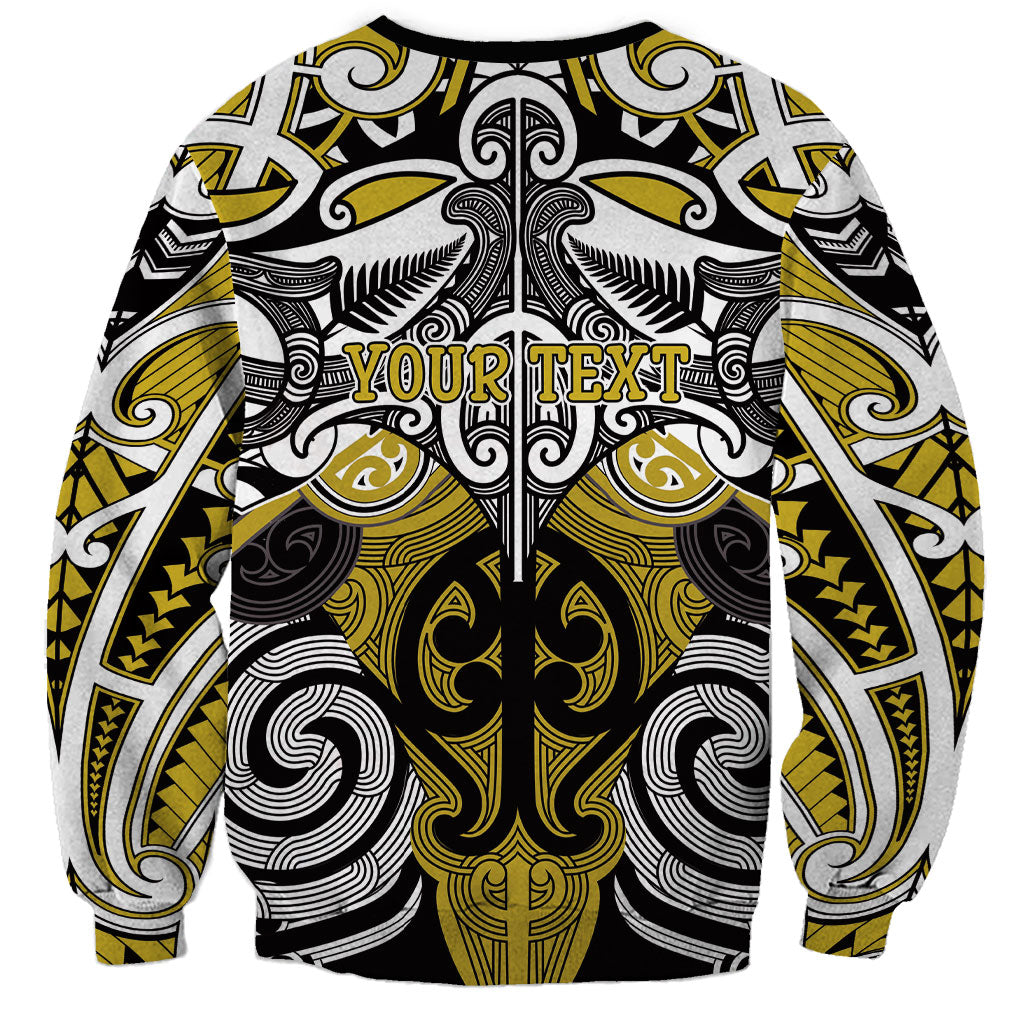 Personalised Maori Ngati Whatua Sweatshirt Silver Fern Kowhaiwhai Art LT01 - Polynesian Pride